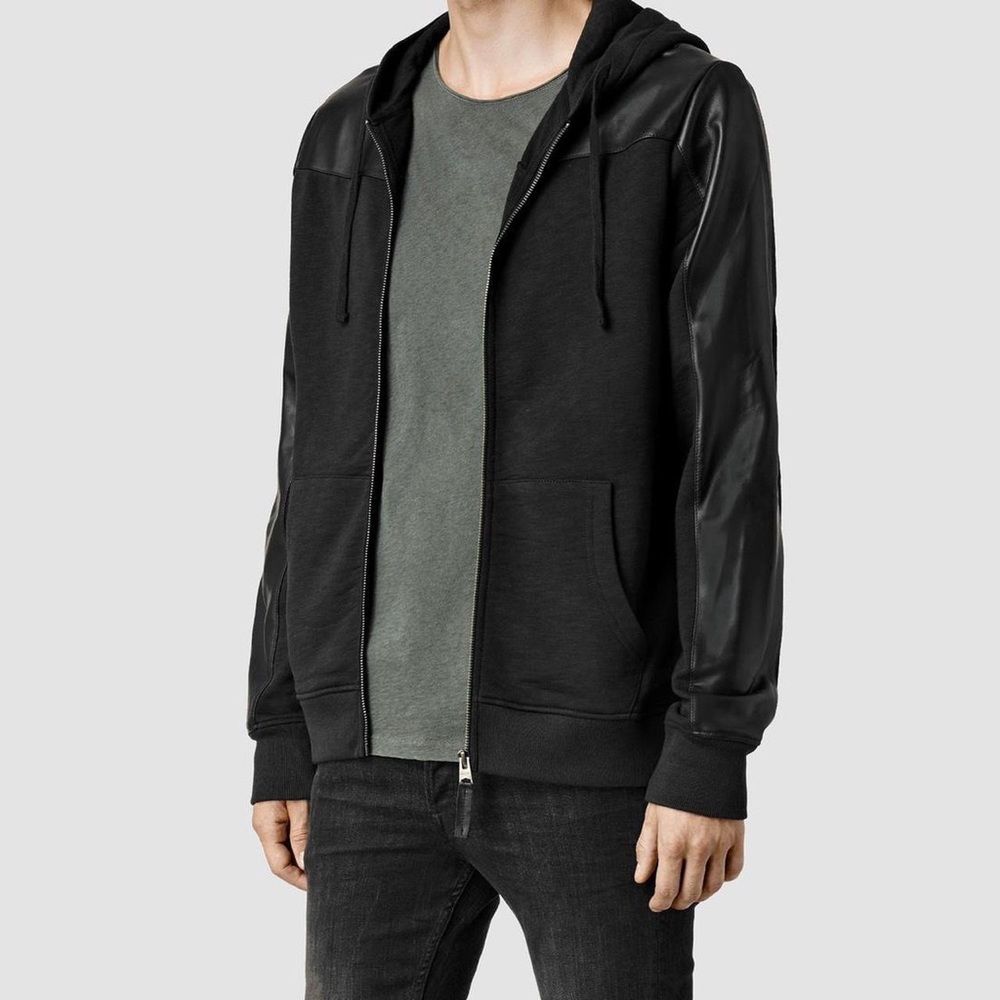 ALLSAINTS mikste hoody zip up black